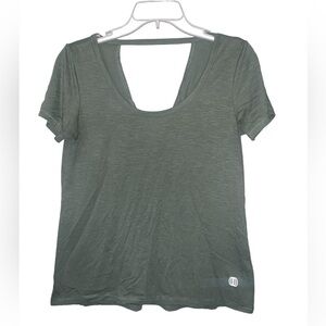 Balance collection sage green open back‎ tee shirt size medium